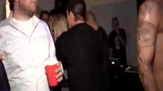 Slutty blonde teen sucks college cock