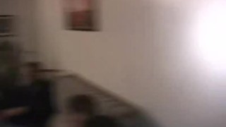 College teen gives head as others watch