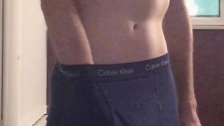 Skinny british guy cums on carpet