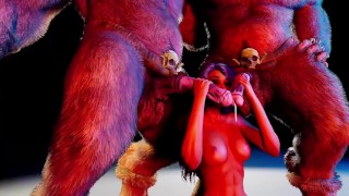 double anal furry monsters | sat on 2 furry cocks [L]
