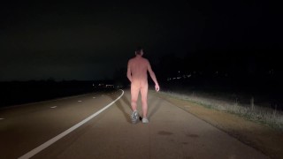 CAUGHT Walking along interstate naked over 100 feet away from my truck