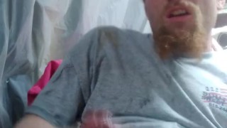 Anal dildo cumshot redhead