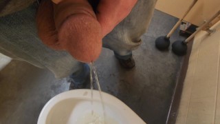 Pissing on the floor at work