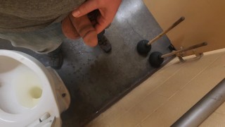 Pissing on the floor at work