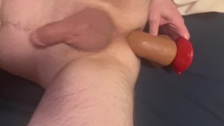 Playing with an 11 inch cock 