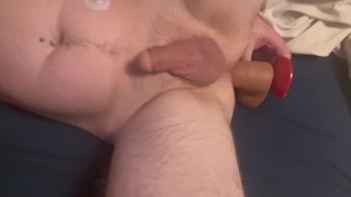 Playing with an 11 inch cock 