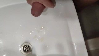 Jerk off and cum in the sink.