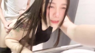 台灣外流火車上的廁所野戰！swag daisybaby Taiwan real chat up sex in train public toilet