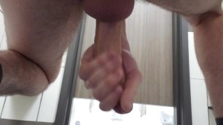 Naked Plugged Guy Cums Hard In Public