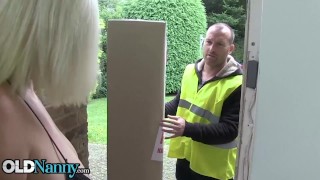 OLDNANNY Busty Blonde Mature Playing Alone and Horny