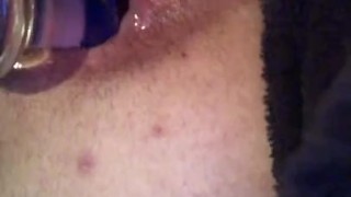 Playing with my Juicy Asshole with my Glass Dildo