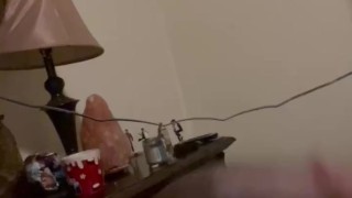 Busting a nice nut with my soles showing