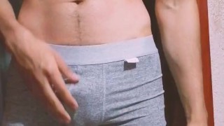 Hot guy gets horny and jerks off until he cums! 