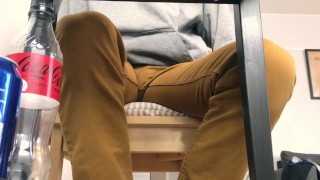 Amateur straight college boy can't hold his cumload any longer