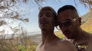 Caught fucking Public gay beach 2 latin studs HungPapi
