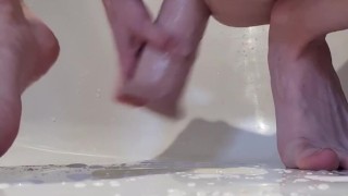 twink takes massive dildos and pee himself