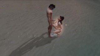 Водолаз поимел туристку на пляже