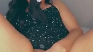 Latina masturbating With panties in her mouth 