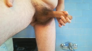 Solo Handjob In The Bathroom
