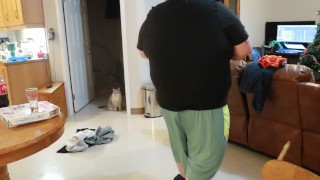 Fat Boy 🐆 Man Puma Shorts and T-Shirt Try-On Clothing Haul up next Wrangler Stone Wash Jeans Pants