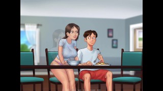 Summertime Saga - Minha meia irma mostrando os peitos no quarto pt.53