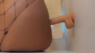 TELE Literaryvixen Black Girl Sucking and Fucking Big White Dildo Cock