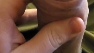 Precum foreskin play uncut bigdick