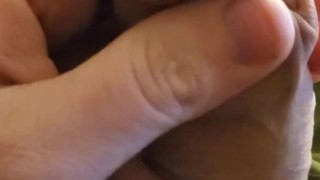 Precum foreskin play uncut bigdick