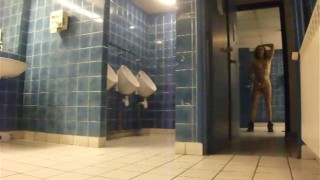 totaly naked at public toilets 2