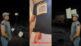 Justa9er Jacking Huge White Cock in Public Restroom