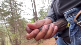 Huge Cumming In the Woods