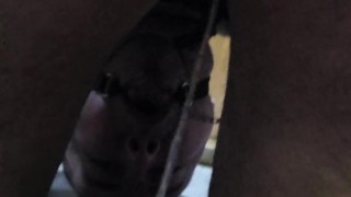 Chastity Anal Auto Thrusting Dildo In Bondage While On All Fours #1