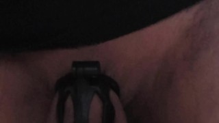 Chastity Anal Dildo Riding In Bed #6