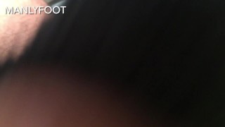 I’M ON THE ROAD TO NOWHERE - PUBLIC TOILET CUM IN MY SOCK - MANLYFOOT - Truck drivers rest stop 🚻