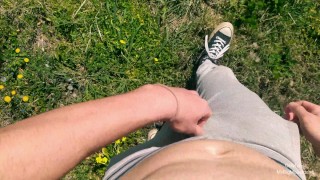 Big Cock in the Nature on a Spring Day ++ POV ++