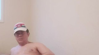Hunk is Jerkin' with A Hockey Cap On! Extremely Wild & Fun Porno!