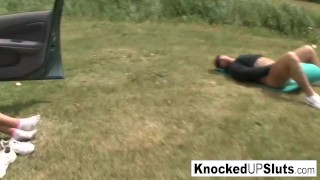 Pregnant Babe Loves Getting Fucked Outside