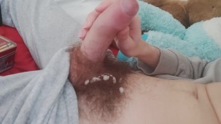 Jerking off and cumming on me