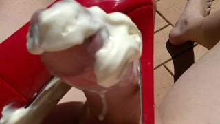 Fucking heel with Cream
