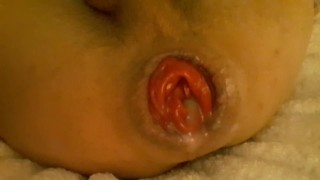 Cum Whore Pushes Out Loads After DP