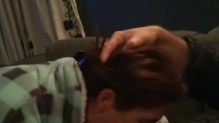 Waking him up draining him dry