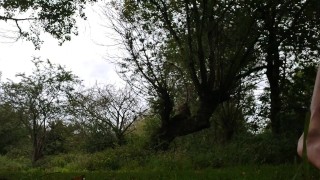 Kudoslong outside undresses and runs naked his shaved cock is small flaccid