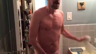 Johnny Hanes shaves his head bald and fucks his hole with a dildo.