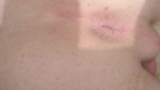 Twink perineum sunning asshole while neighbours can see