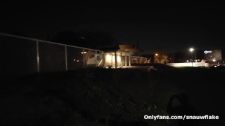 Homeless guys with huge cock fapping outside in risky place near train station for 20 bucks