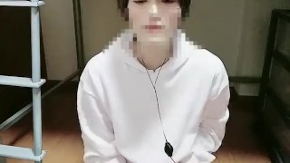 うさみみイケメン日本人がオナ禁後の連続オナニーで大量射精！028