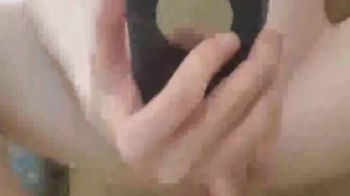 Hot Twink plays with his dildo during his shower