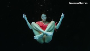 Petite babes with big tits underwater