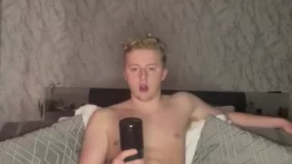 Hot teen uses all his toys 