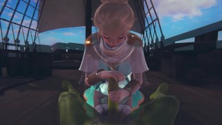 Cute elf jerking off orc cock pov